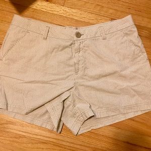 NWOT White & Tan Shorts